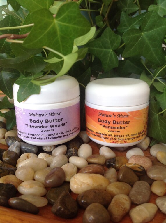 Natural Body Butter 2 oz jar choose from 2 scents by naturesmuse