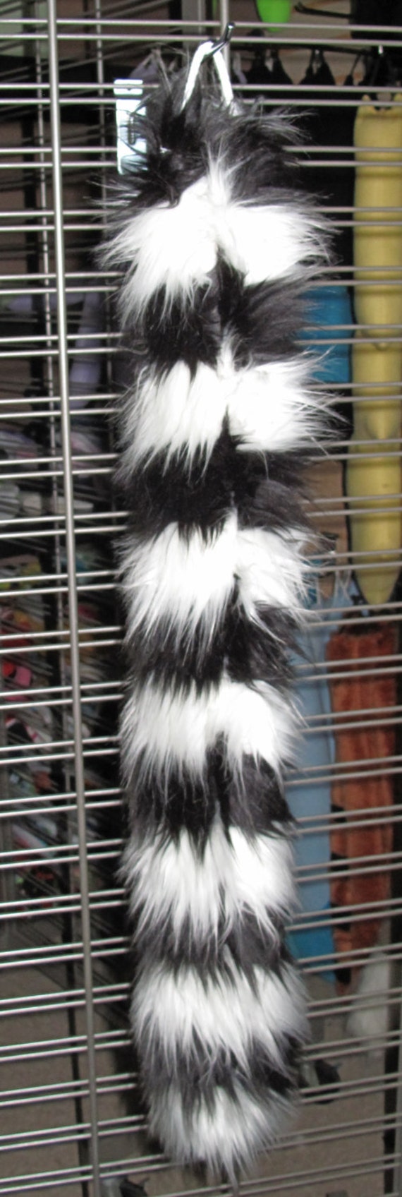 Cheshire cat 15 striped luxury shag faux fur tail