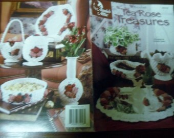 Thread Crocheting Patterns Tea Rose Treasures Annie's Attic 871416 Nanette Seale Crochet Pattern Leaflet