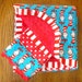 Cat In The Hat Dr. Seuss Minky Blanket and Burp Cloth Set...READY TO SHIP