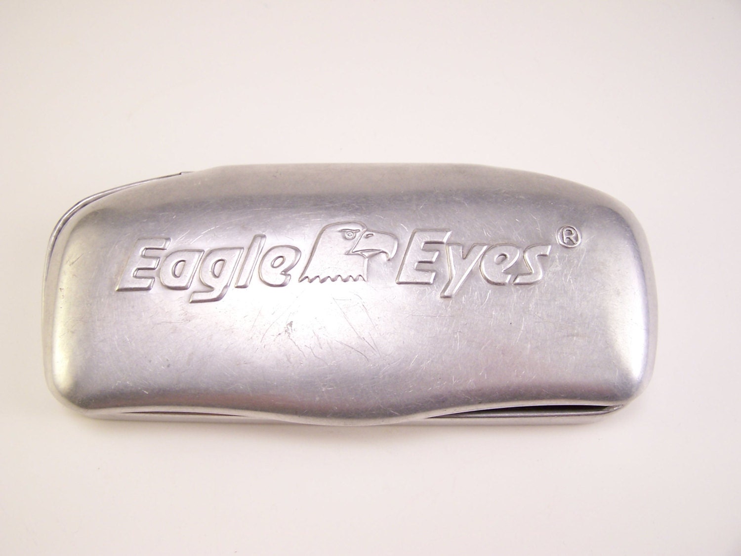 vintage eagle eyes glasses case aluminum metal by GarageInc