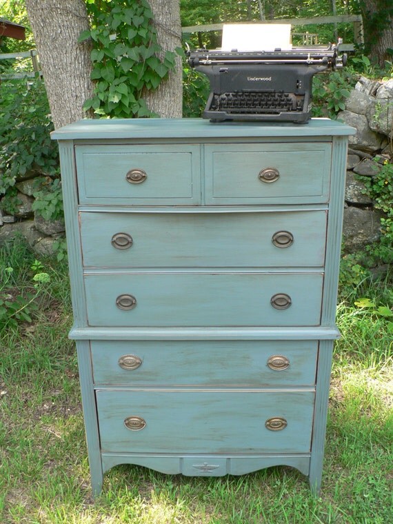 VinTAGE aNTiQue FEDERAL Style dresser tall by Cedarappledesigns
