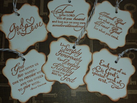 Items similar to Christian faith gift tags, religious, inspirational ...