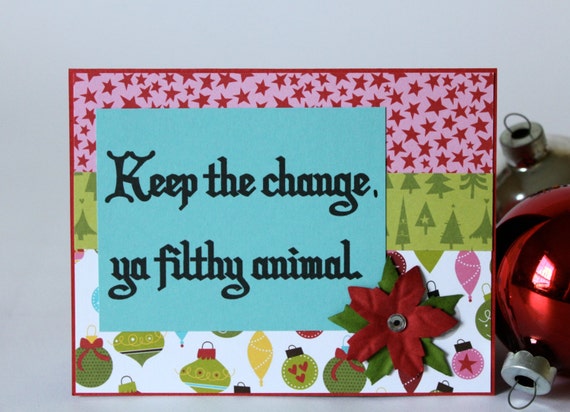 Home Alone Handmade Greeting Card Merry Christmas Ya Filthy