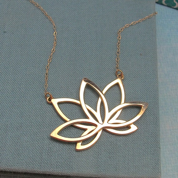 Lotus Tattoo Jewelry | items similar to golden lotus neckalce in 14k gp on etsy Lotus Tattoo Jewelry | items similar to golden lotus neckalce in 14k gp on etsy