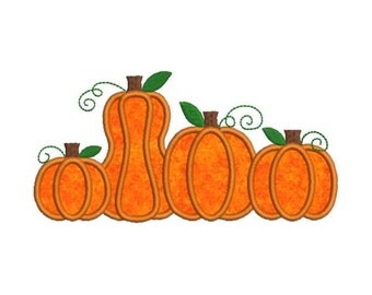 Pumpkin Patch Group Fall Autumn Thanksgiving Halloween Applique Machine Embroidery Designs 4X4 and 5X7 Included - Instant Download Sale