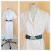 Vintage White Linen Shirt Dress. Classic. Brooks Brothers. Size 8. Designer Dress. Summer Sale. Long Dress. Maxi Dress. Medium. Under 50.