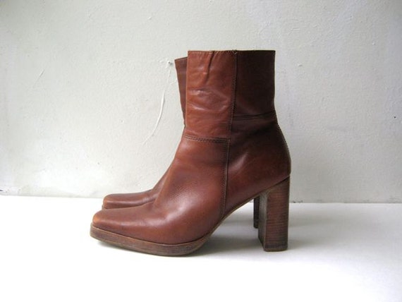vintage leather booties