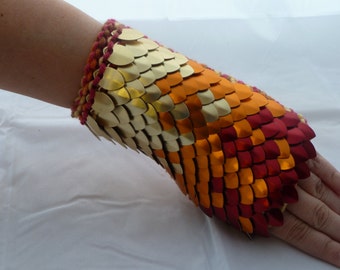 Knitted Scalemaille Fingerless Gloves - Patterns- Made to Order