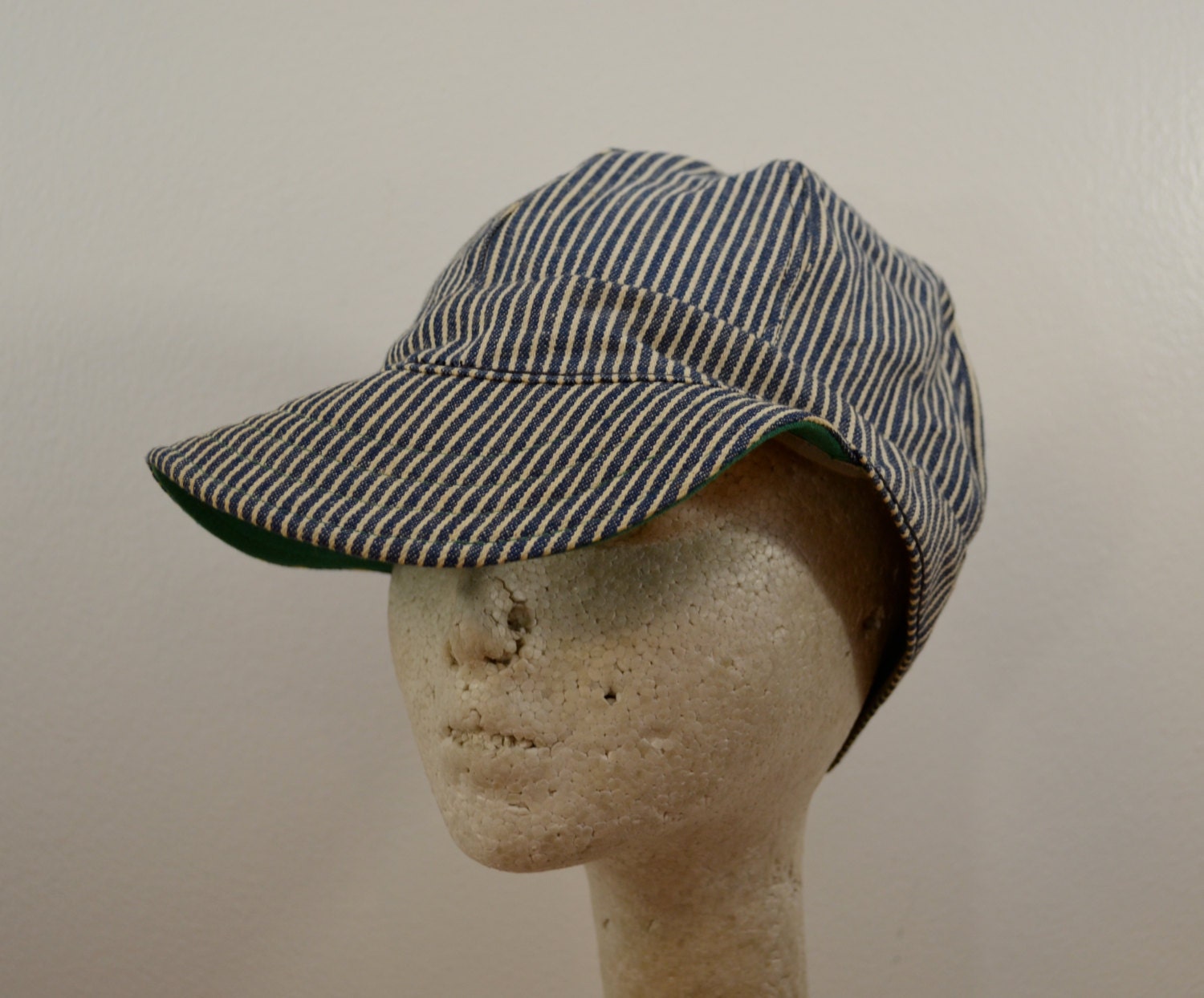 Vintage Kromer TRAIN ENGINEER Hat sz. 7 Made in Milwaukee USA