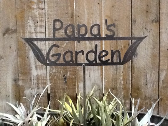 SHIP NOW Papa’s Garden Sign Metal outdoor sign