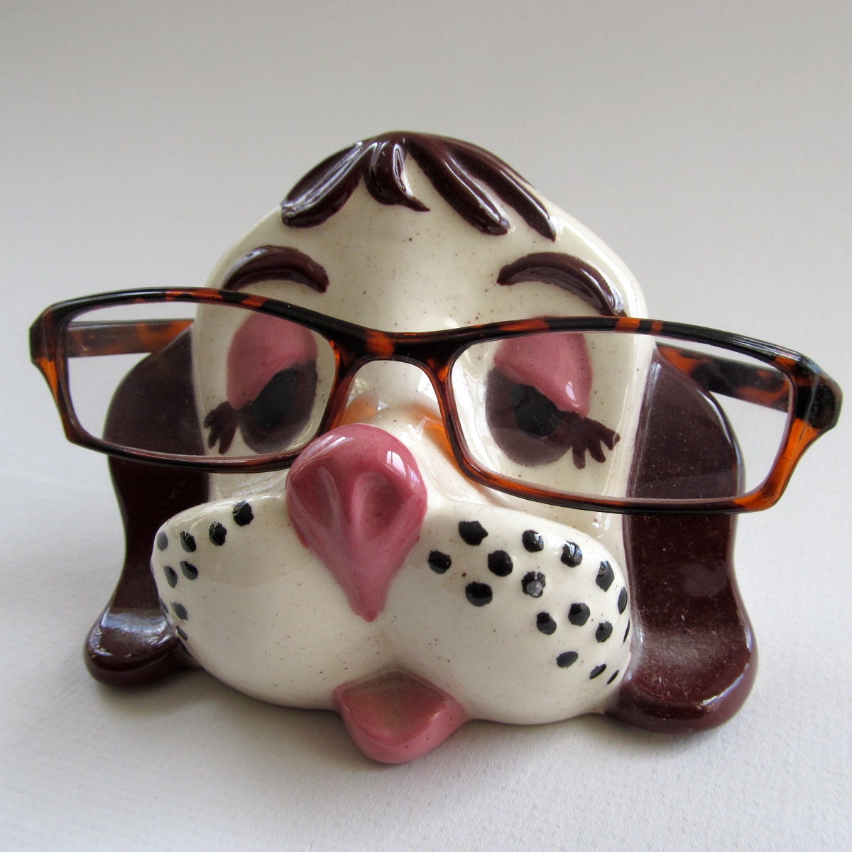 Retro Novelty Ceramic Eyeglass Holder Dog Eyeglass Holder