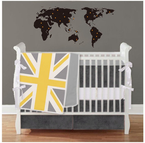 Items similar to Baby Bedding Union jack Brit LE collection