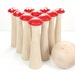 Mushroom Bowling Wooden Children's Toy -The Original - IN STOCK - Toadstool Skittles Game