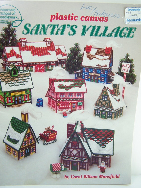 Plastic Canvas Pattern Book Santa's Village Christmas