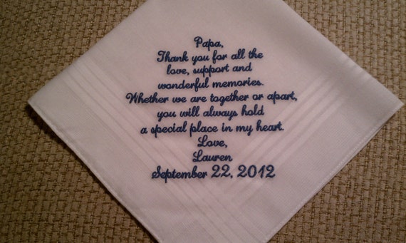 Gift Envelope Included Bride to her Father Personalized Custom ...