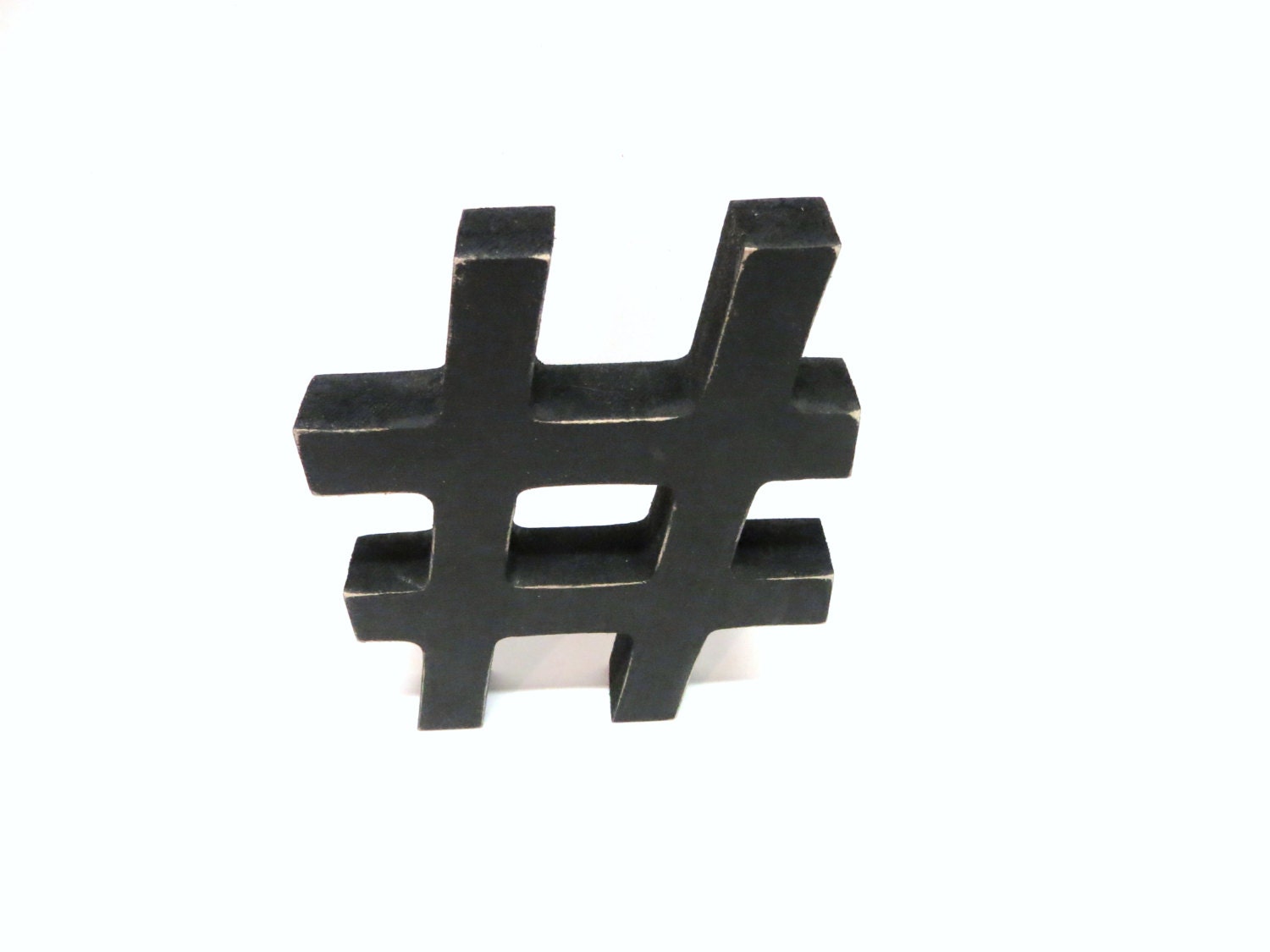 Wood Hashtag Sign 5 Inch Shelf Sitter Style Painted