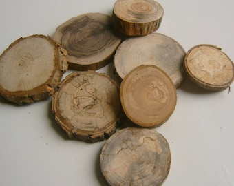 200 Assorted Blank Tree Branch Slices 1.5 to 2 inch
