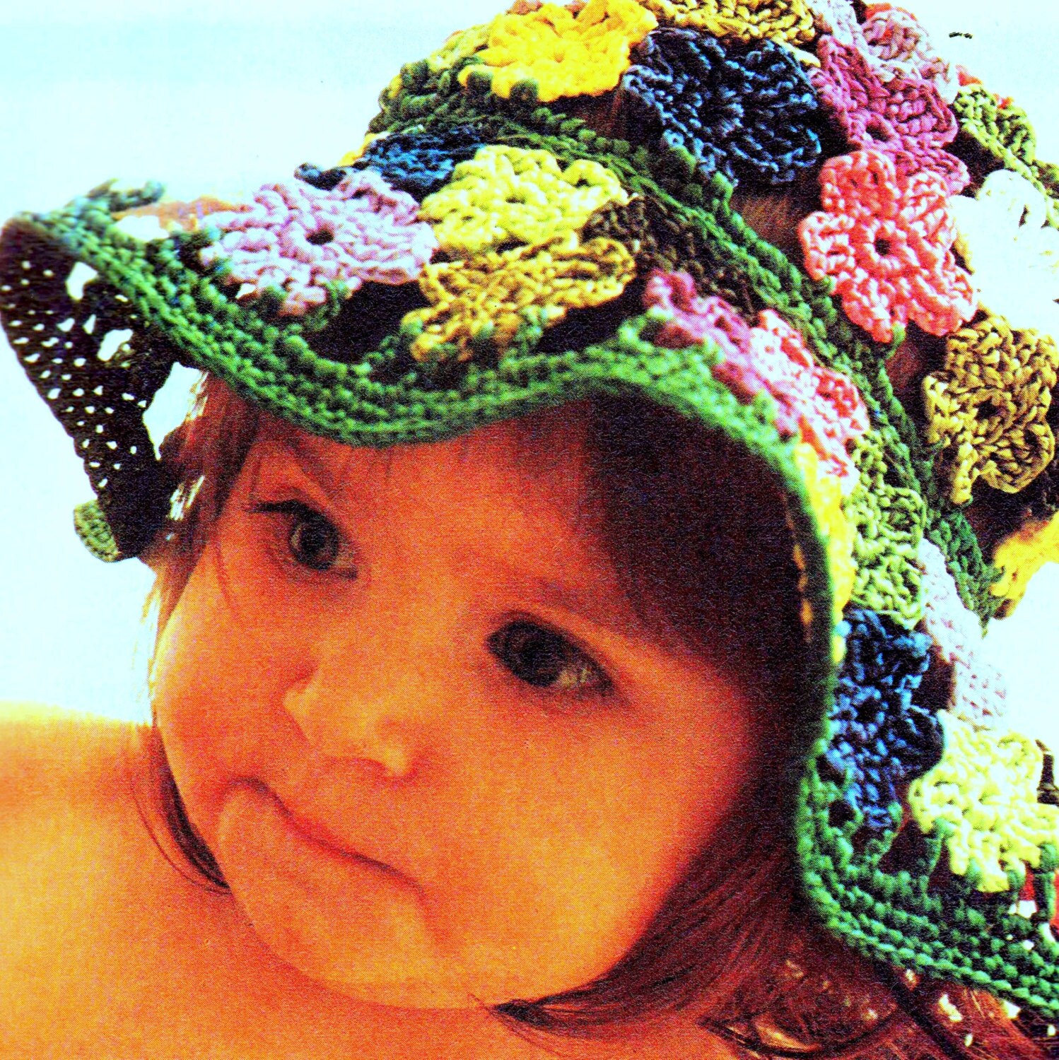 INSTANT DOWNLOAD PDF Vintage Crochet Pattern Baby Sun Hat