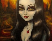 <b>...</b> SMILE Addams Family big eye sexy Vampire CANVAS print by <b>Nina Friday</b> - il_170x135.570133942_rhcg