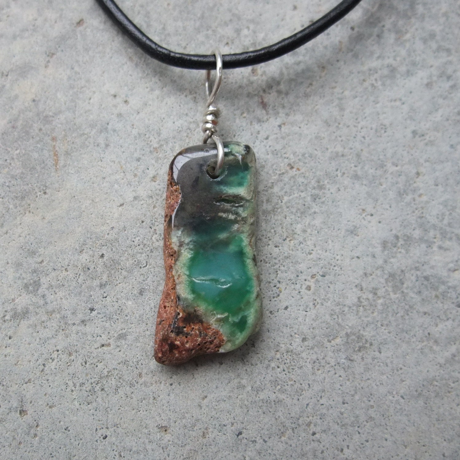 Chrysoprase pendant necklace handmade & naturally sourced in