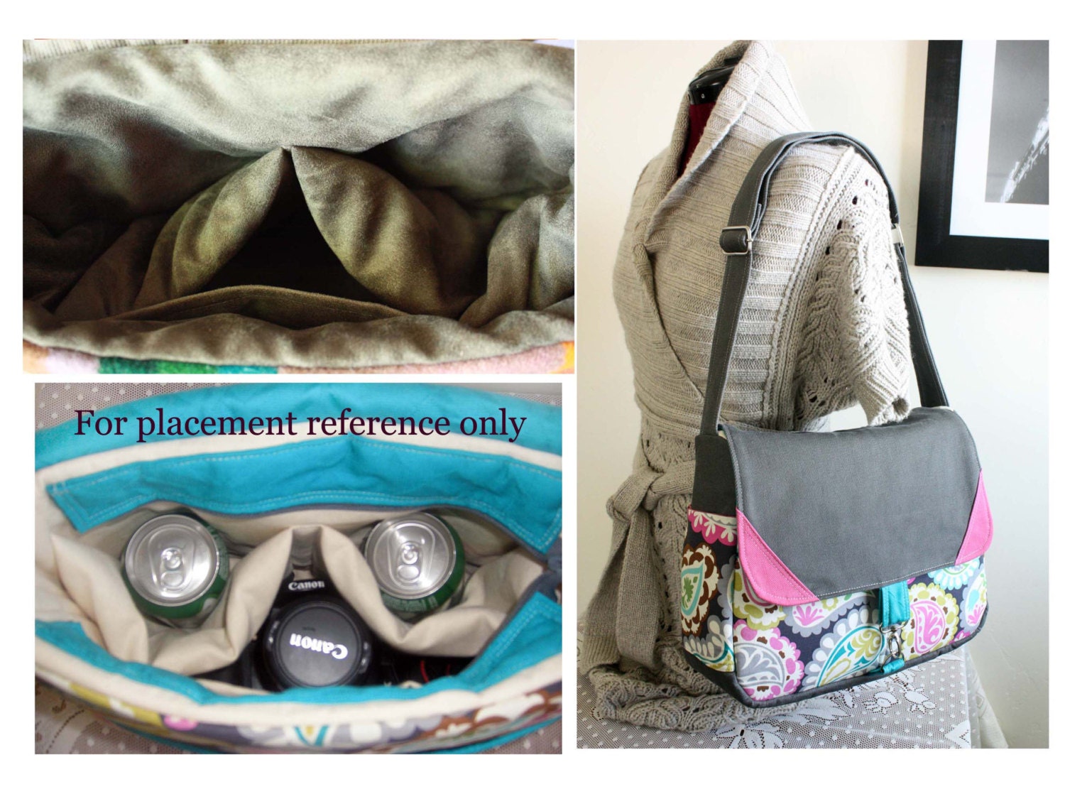 Camera bag DSLR /Messenger made with Pendleton by cindymars7