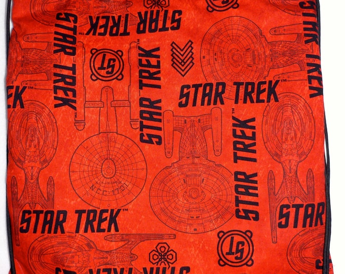 Star Trek blueprints red ships: Backpack/tote