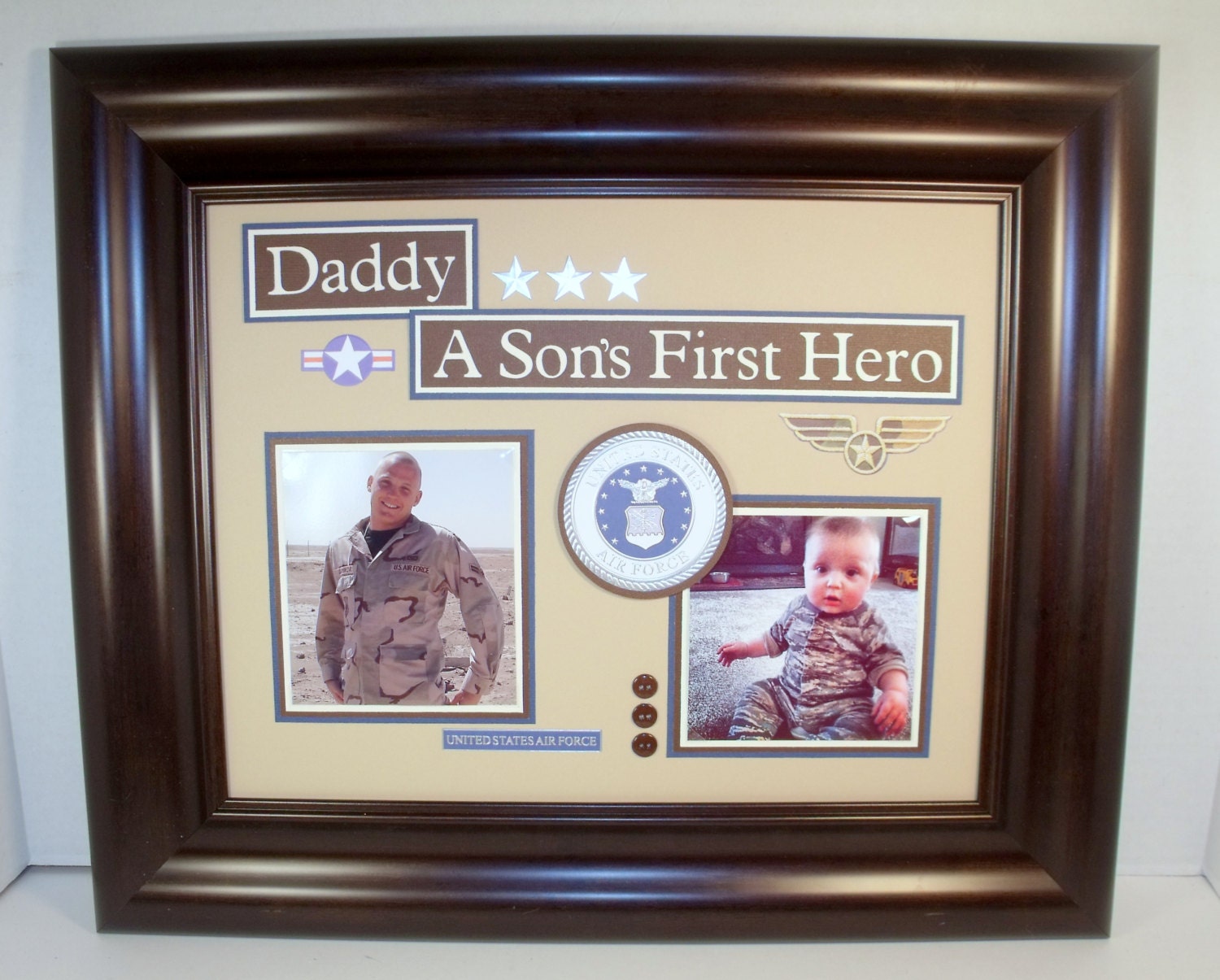 Daddy Father Son Picture Frame A Son's First Hero