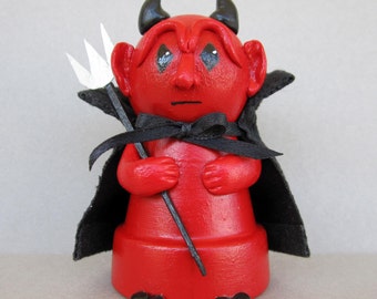 Halloween Devil Flowerpot Bell