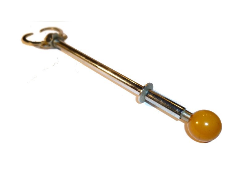 Yellow Bakelite Spring Loaded Ice Tong, Sugar Cube Grabber. 1930s. USA