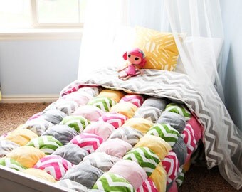 Twin Size or Larger Puff Quilt Pattern PDF File