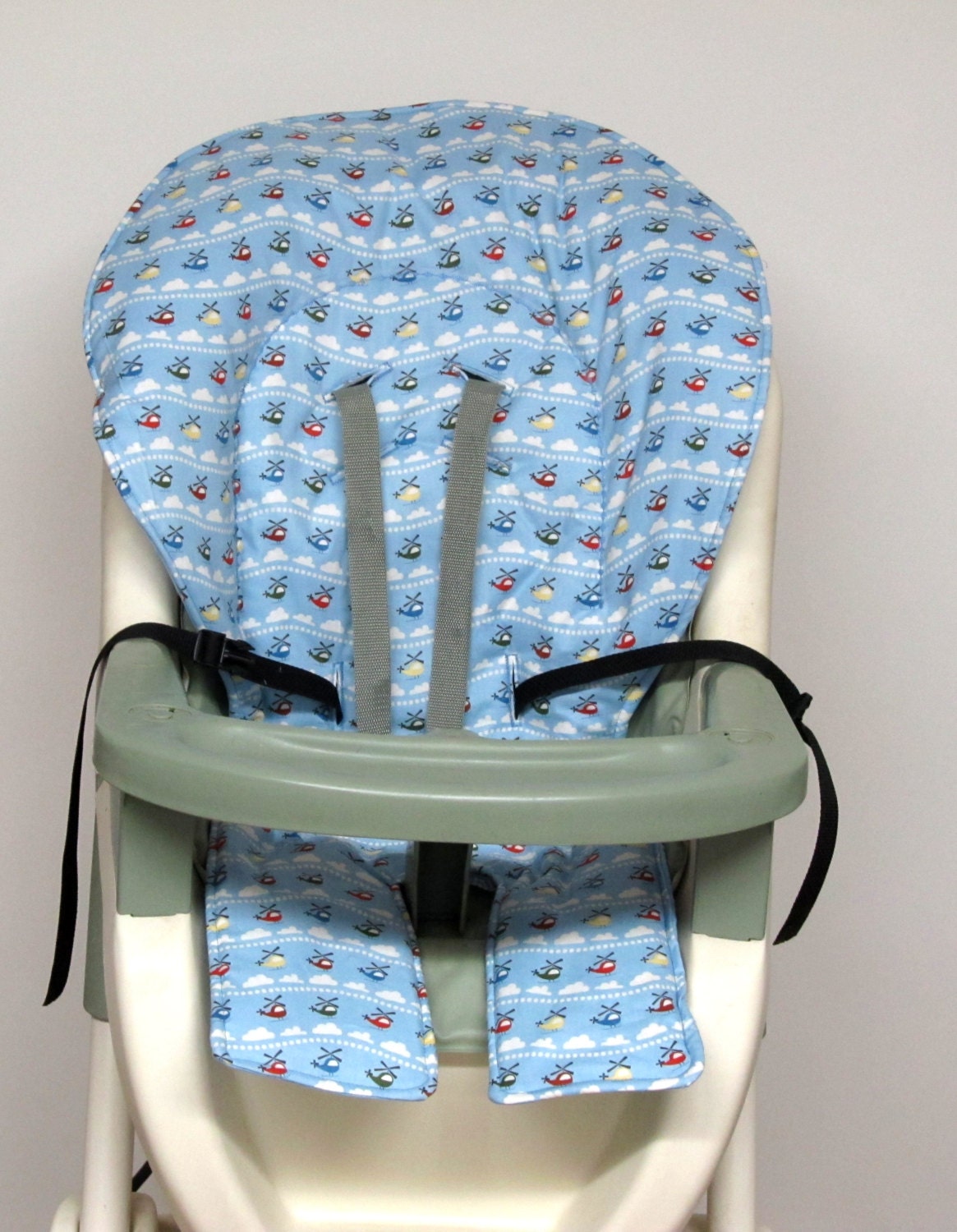 GRACO high chair cover pad replacement helicopters on blue