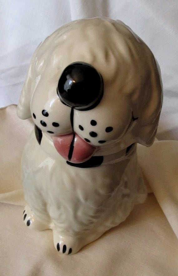 Vintage Cookie JAR McCoy Dan the dog / Dog Cookie by SoupNStuff