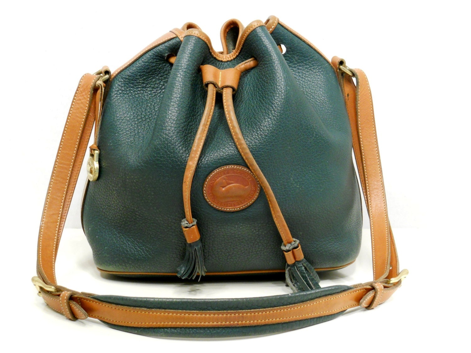 Dooney and Bourke Drawstring Cross Body Bag // Large British