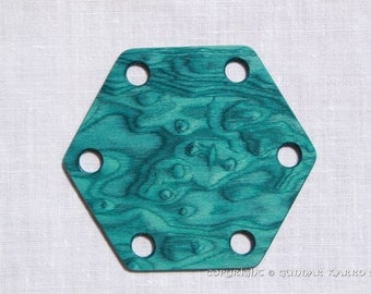 Tablet Weaving Cards 30 Hexagonal Blue Birdseye 6-sided Ancient medieval viking art weaving loom craft work SCA