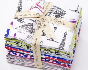 Pepe in Paris Fat Quarter Precut Bundle 21 prints by Riley Blake