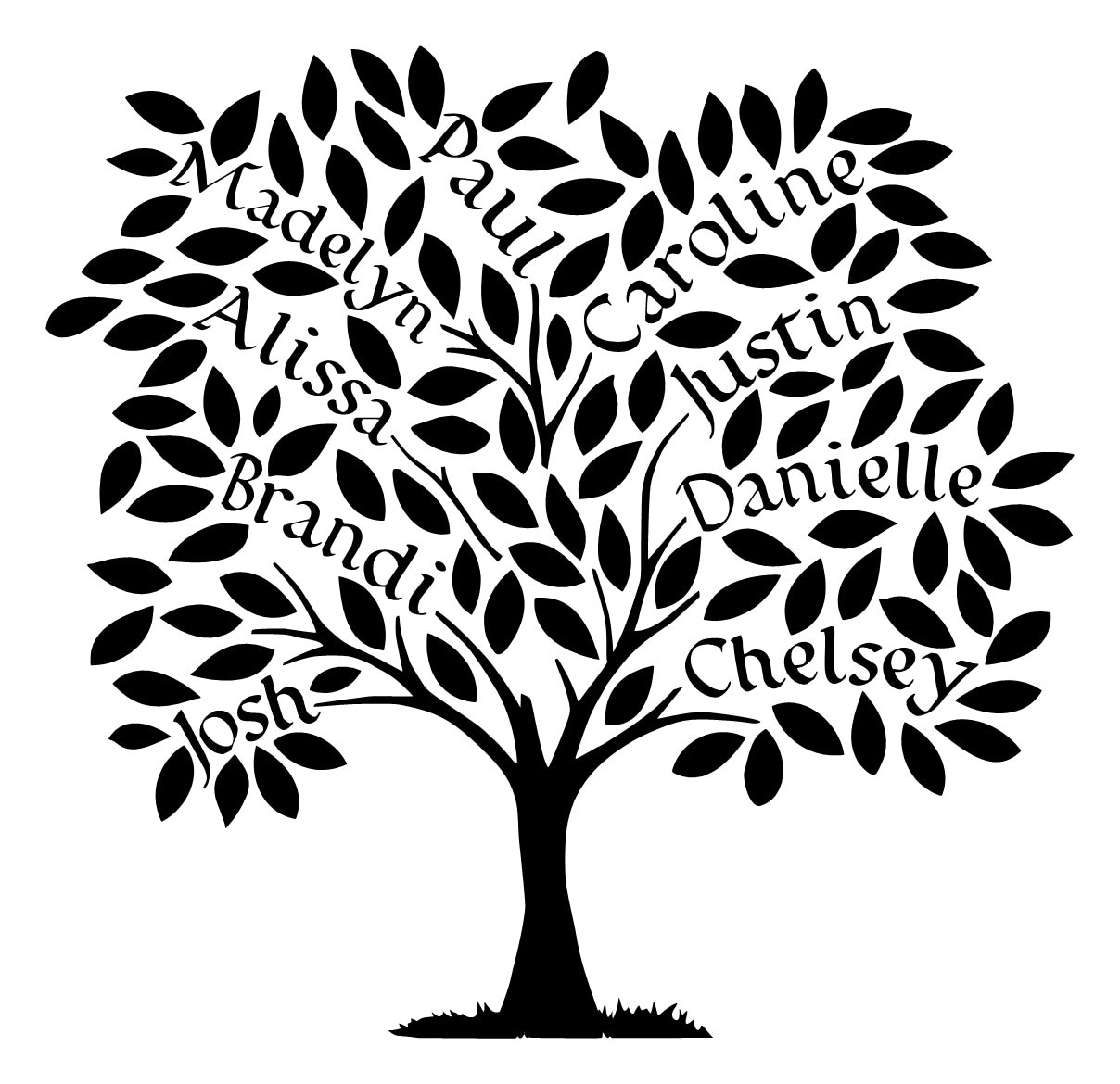 Family Tree Custom Wall Vinyl Decal