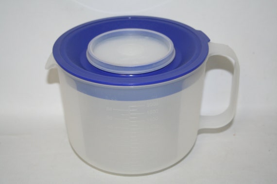 Tupperware Mix N Store Batter Bowl 8 cups Blue Lid