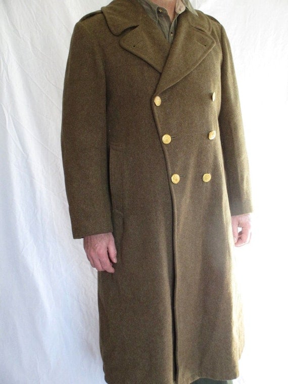 U. S. Army coat World War II heavy winter weight wool size