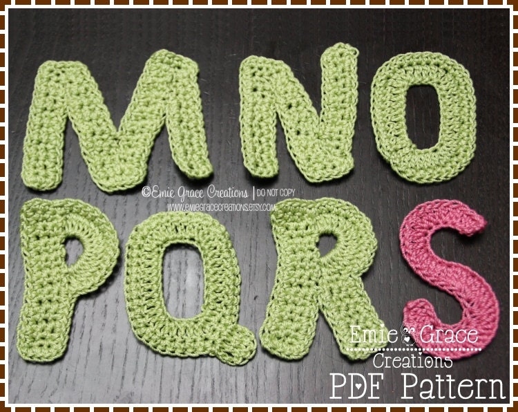 MONOGRAM Crochet Pattern FULL ALPHABET