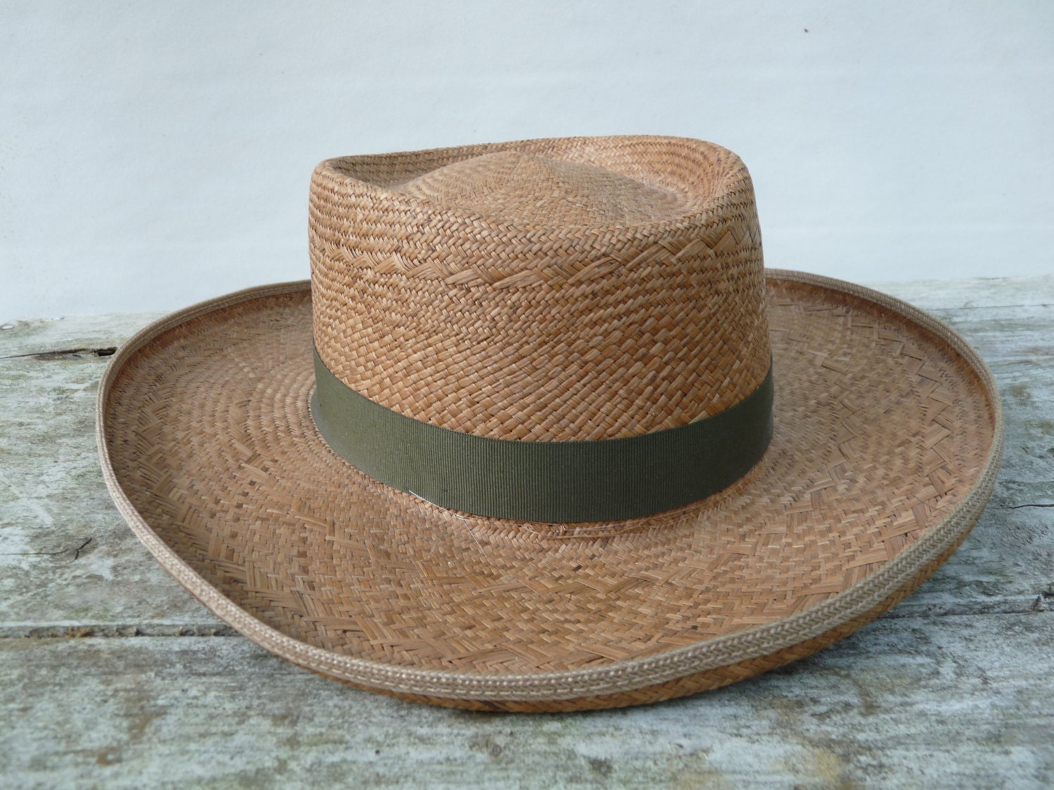Vintage Planters Straw Hat Puerto Fino by AntoinettesWhims on Etsy