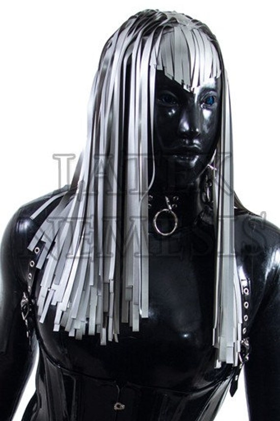 1piece face enclosee latex lingere