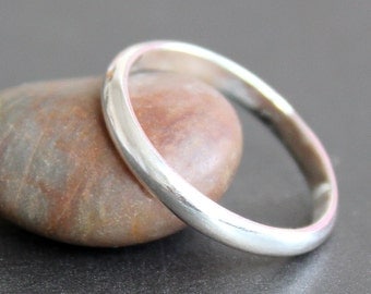 Sterling Silver Ring - 3mm Simple Wedding Band - UNISEX (1 Ring)