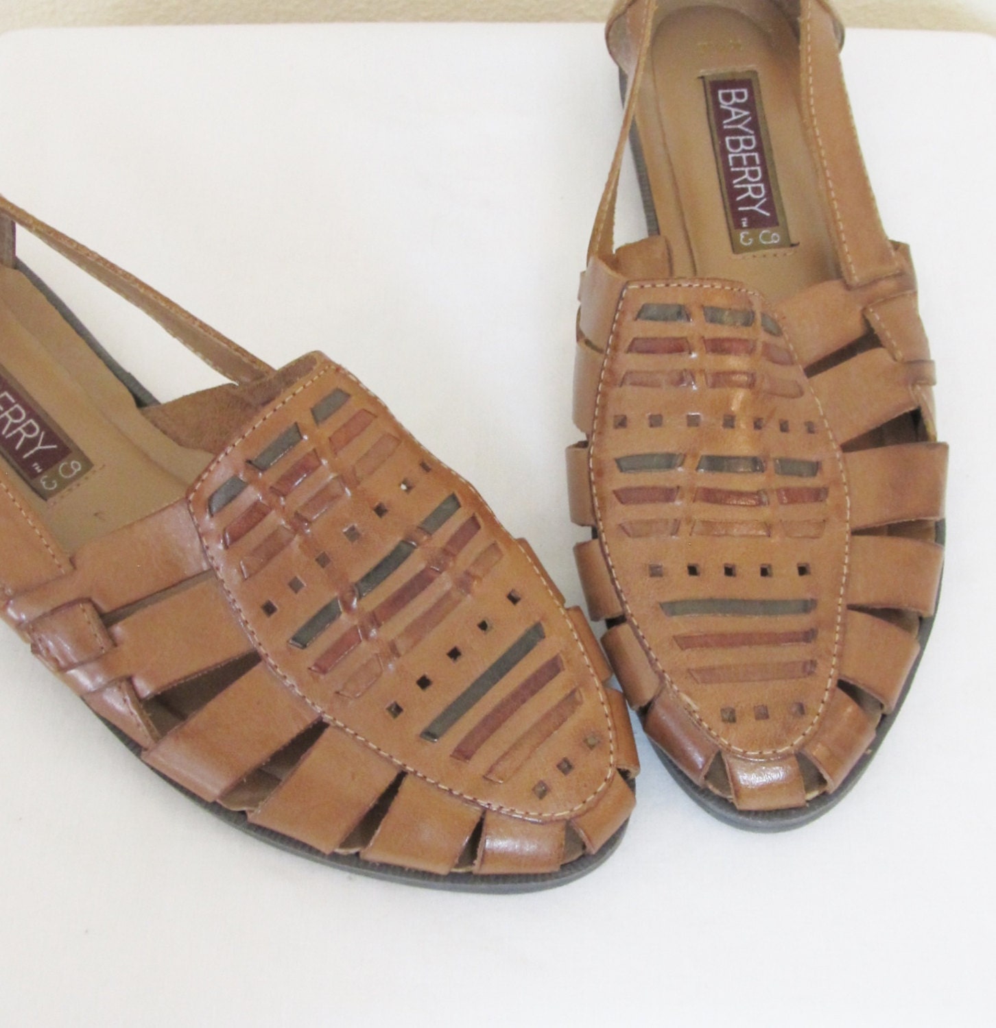 woven leather huaraches flats