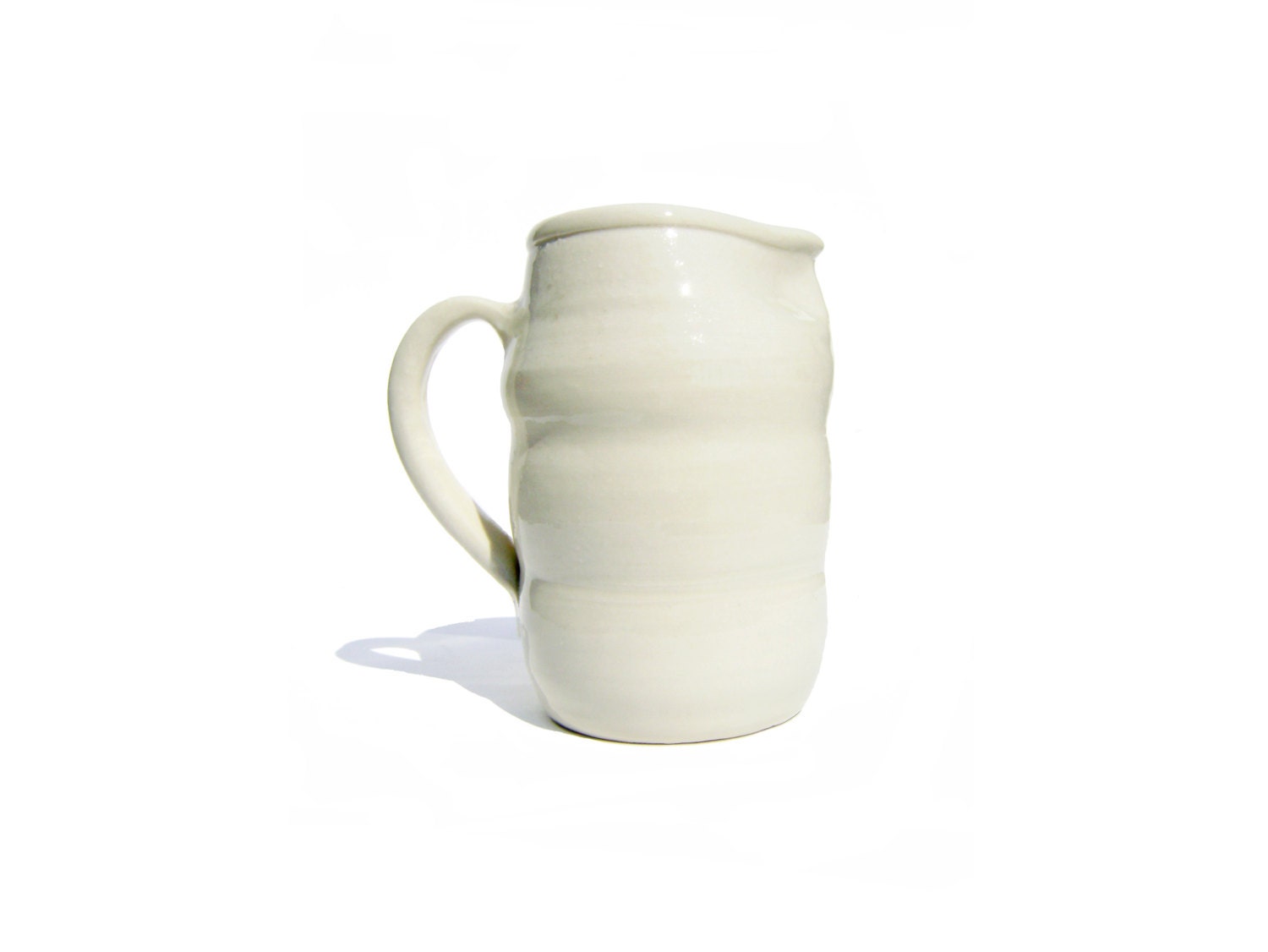 WHITE PITCHER Handmade Ceramic Farmhouse By Stuckinthemudpottery   Il Fullxfull.493330654 4fzm 