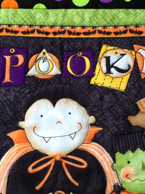Set of 4 Quilted Halloween Placemats Ready to Ship