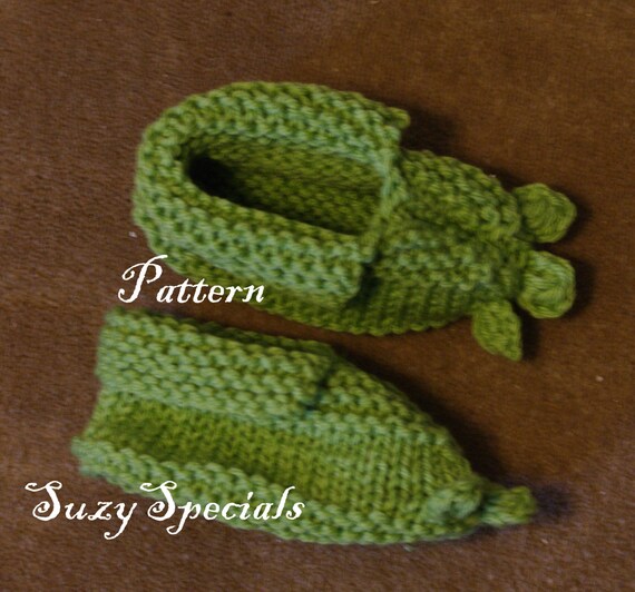 Pattern for Knitted Yoda Booties PDF