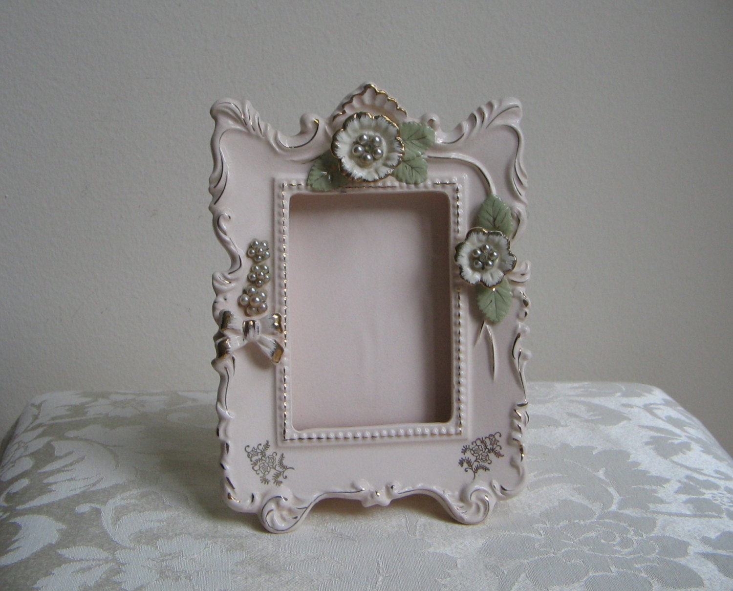 Vintage Ceramic Picture Frame by Thames Hand Painted Pale