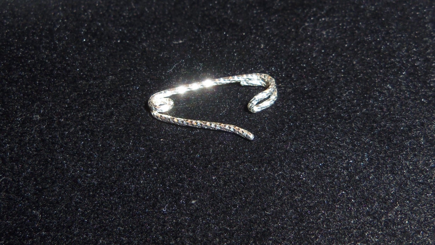 Safety Pin Belly Button Ring14 Or 16 Gauge Diamond Cut
