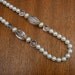 Vintage Faux Pearl Necklace With Gold Toned Hardware